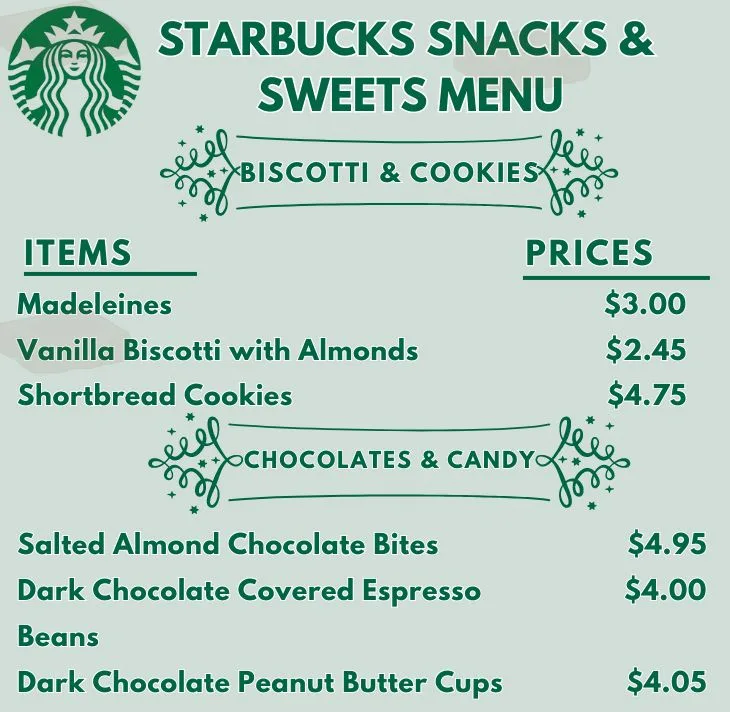 Biscotti & Cookies from starbucks with chocolates and candy