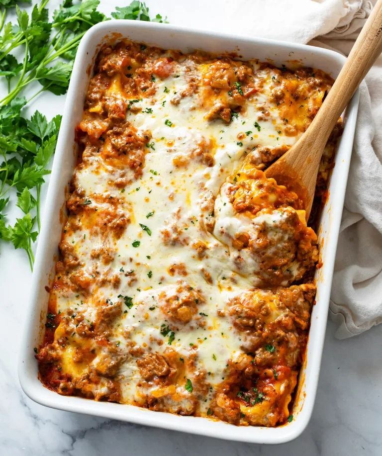 Cheesy Baked Ravioli Recipe
