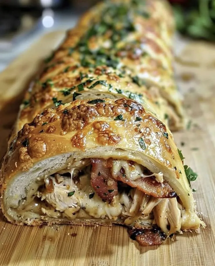 Chicken Bacon Ranch Stromboli Recipe