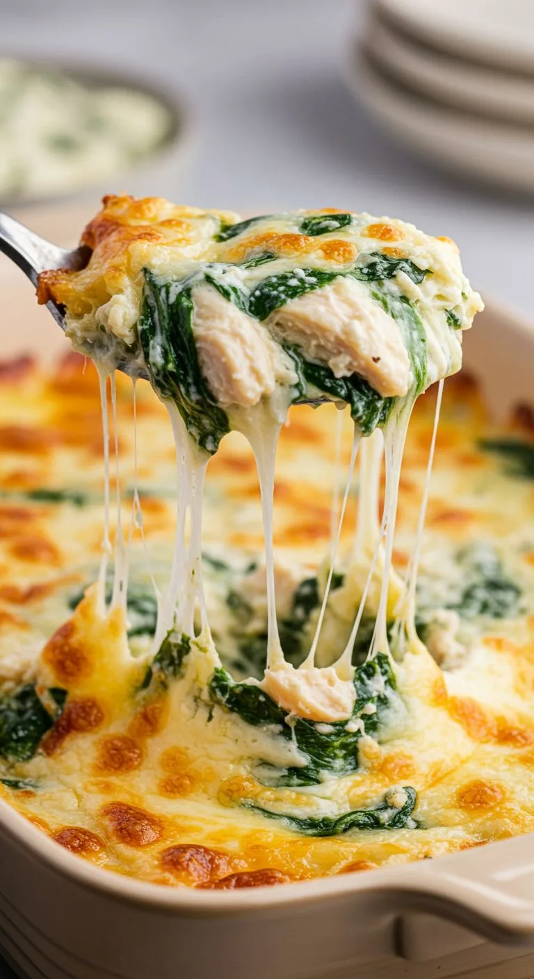 Chicken and Spinach Casserole with Cream Cheese Recipe