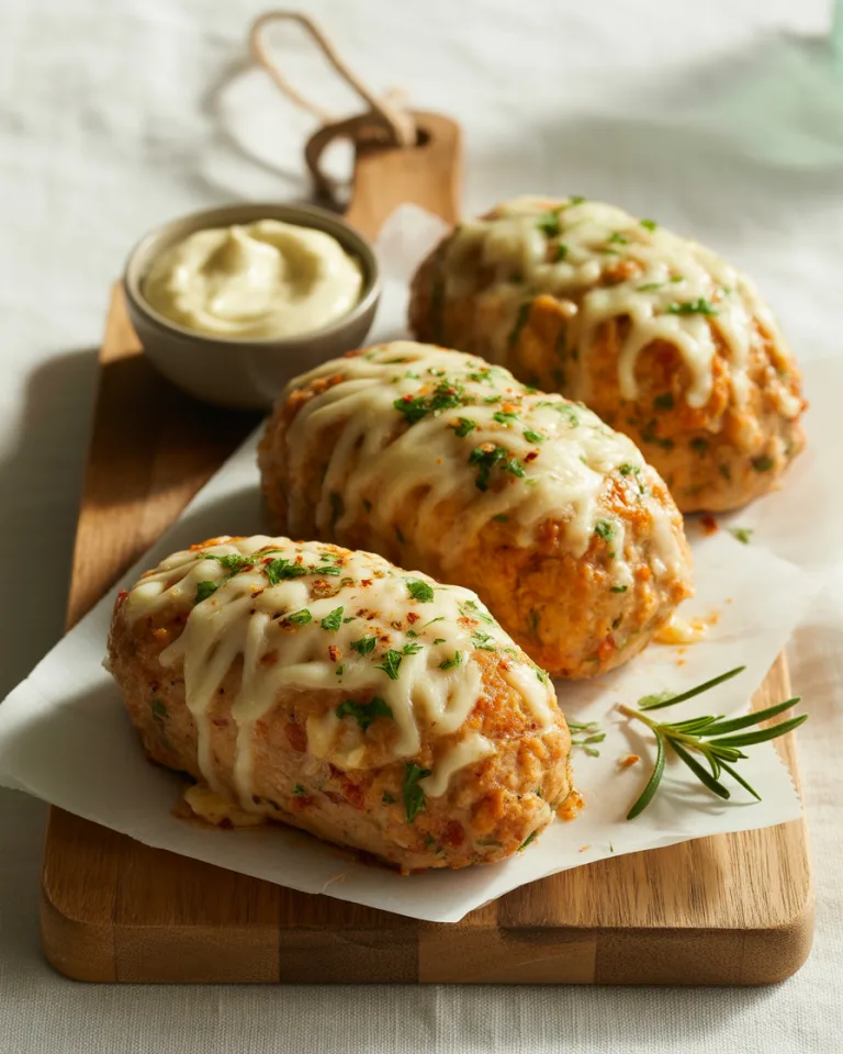 Garlic Parmesan Chicken Meatloaves Recipe