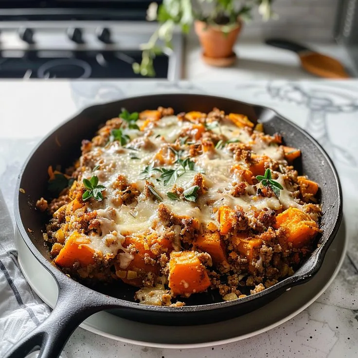 Ground Turkey Sweet Potato Bake Recipe