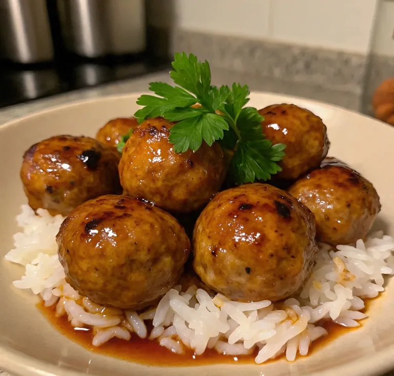 Honey Garlic Turkey Meatballs Recipe