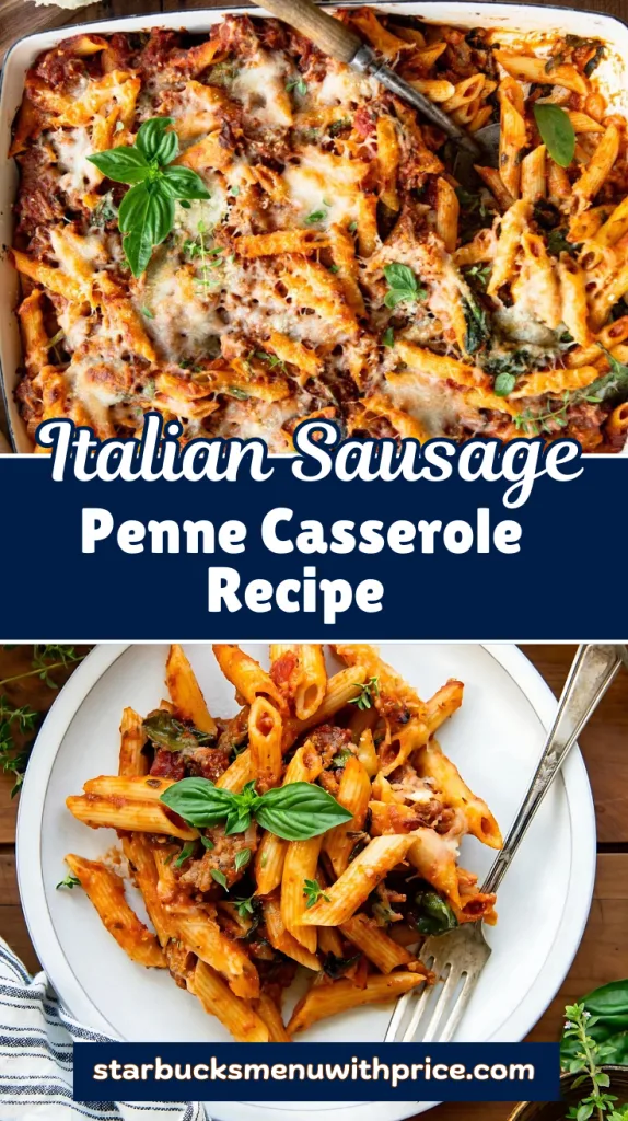 Italian Sausage Penne Casserole Recipe