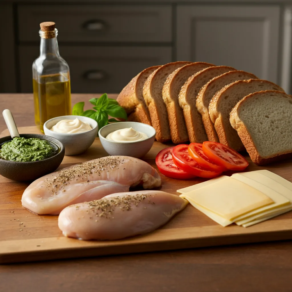 Pesto Chicken Sandwich on Sourdough Recipe