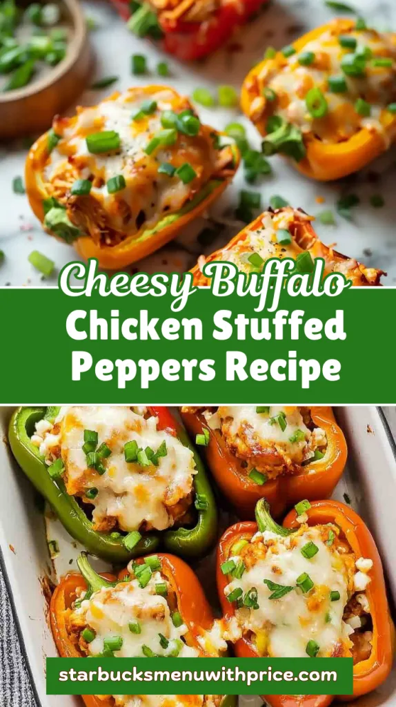 Cheesy Buffalo Chicken Stuffed Peppers Recipe