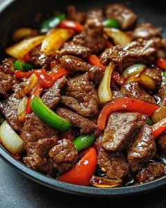 Pepper Steak with Bell Peppers and Onion Recipe